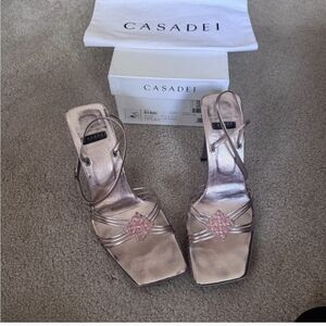 Casadei Women's Metallic Sandals